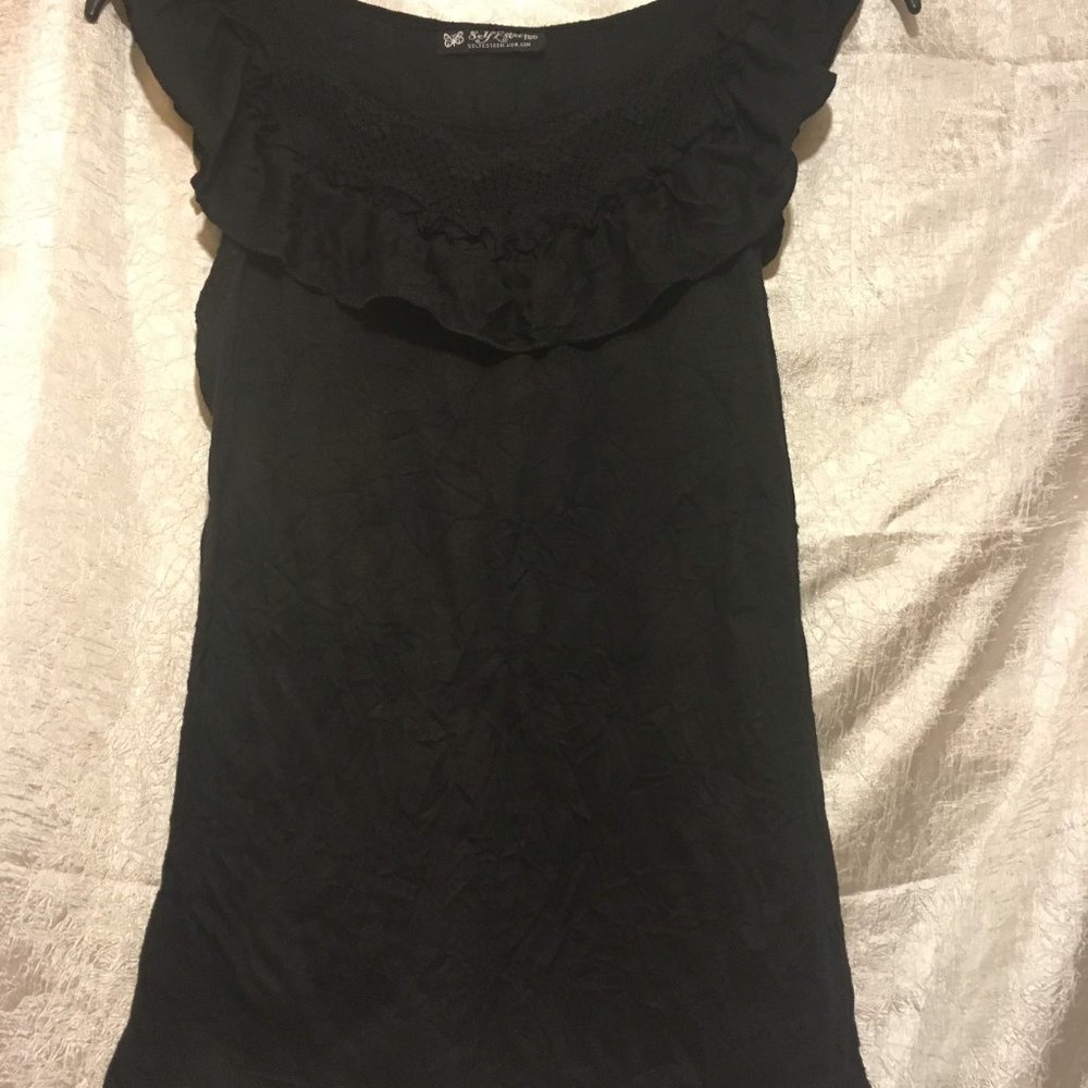 Women's Black Fancy Top